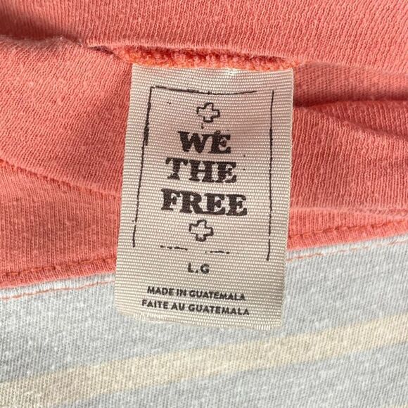 We the Free FP Peach Stripe Muscle Tank - Women’s L - Picture 5 of 7